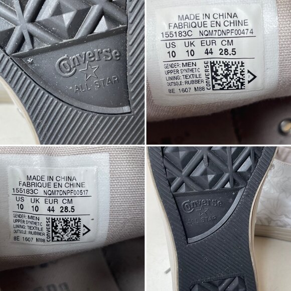 Converse CTAS Hi Top Laser Tech Tuff 155183C Silver Mens Size 10 - Picture 16 of 16